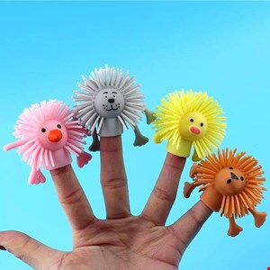 عروسک دنیای سرگرمی های کمیاب مدل انگشتی طرح حیوانات ژله ایی کد DSK-ans بسته 4 عددی