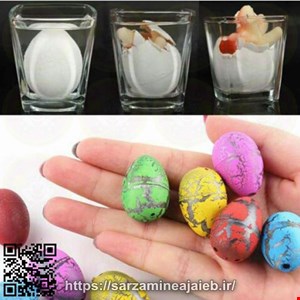  ابزار شوخی دنیای سرگرمی های کمیاب مدل تخم دایناسور بزرگ شونده مجموعه 6 عددی 