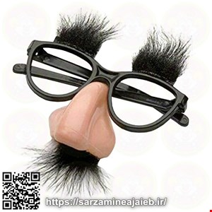 عینک نمایشی سیبیل دار